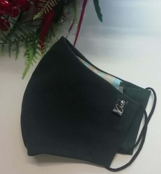 Tumši zaļa auduma sejas maska/ L izm. (45) !!Pēdējais eks.