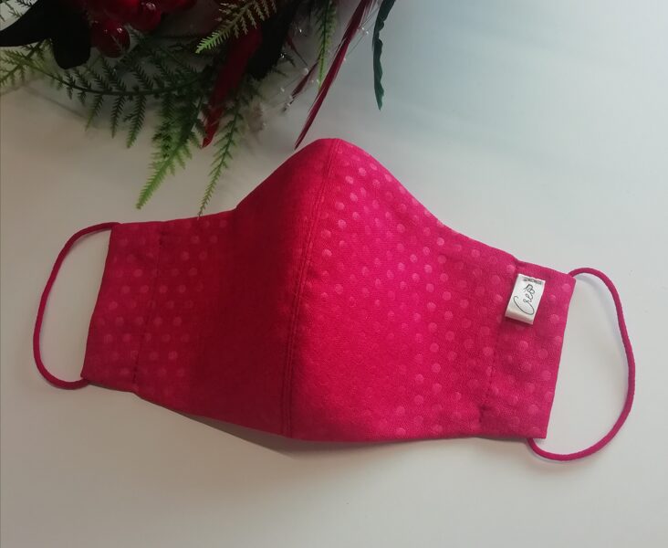 Rozā auduma sejas maska, M izm./ (59) !!Pēdējais eks.