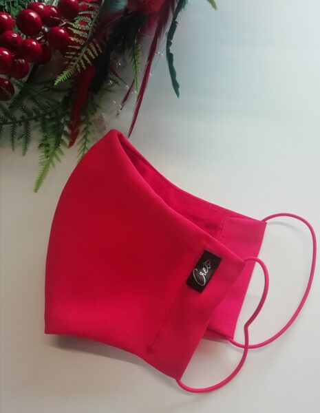 Aveņu sarkana auduma sejas maska, M izm./ (63)