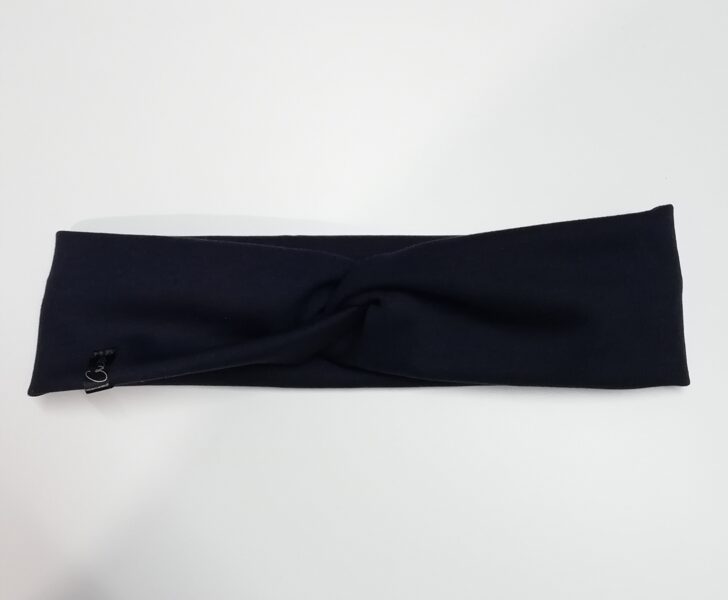 Tumši zila trikotāžas ausaine (20)