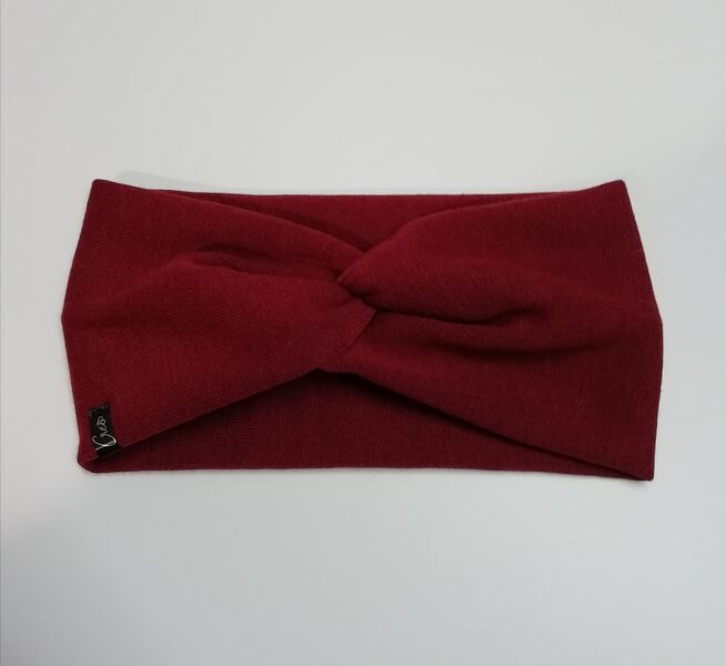 Brūna trikotāžas ausaine, "Amber" (32) bieza