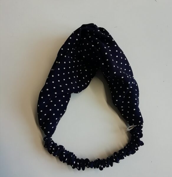 Tumši zila punktaina auduma bandana (25)
