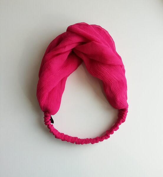 Koši rozā matu lenta no šifona auduma (71) pēdējais eks.!!