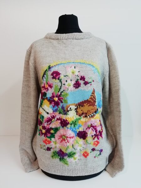 Ar rokām adīts džemperis (40)