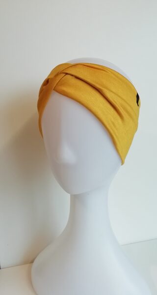 Dzeltena, plāna trikotāžas ausaine (82)