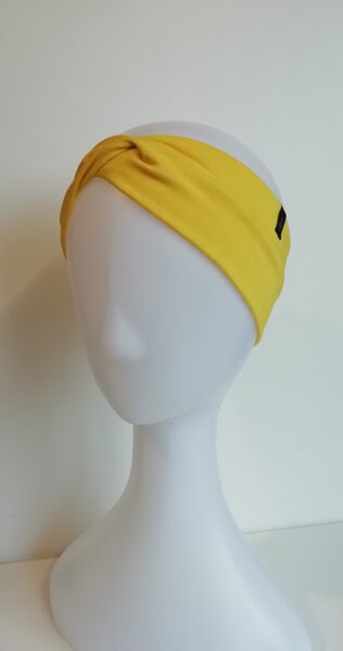 Koši dzeltena (elektrodzeltena) trikotāžas ausaine (81)